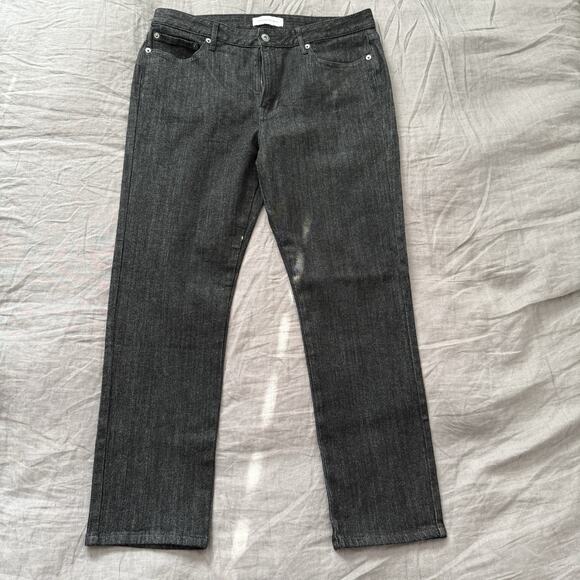 Something Navy Jeans High Waist Straight Leg Black 5 Pocket 33x26 - Picture 1 of 8